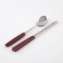 소소모소 컬러 수저 세트, 1세트, 와인, 숟가락+젓가락