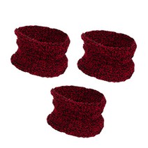 인콘트로 극세사 슬림 넥워머 3p, 멜란지 빨강색