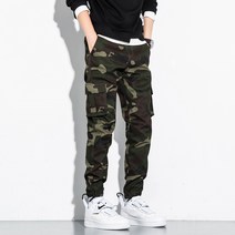 남성용 마켓A 밀리터리 카모 카고팬츠