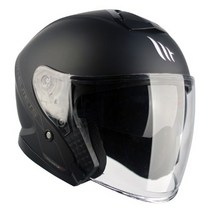 엠티 선더3 오토바이 하프페이스 젯트 헬멧, BLACK