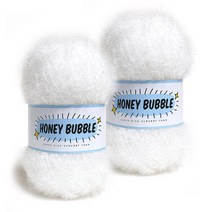 니뜨 날개사 허니 버블 수세미실 90g x 2p + 도안, 01 화이트