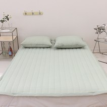 슈에뜨룸 어바웃 뱀부 시어서커 누빔 침대패드, 아보카도그린