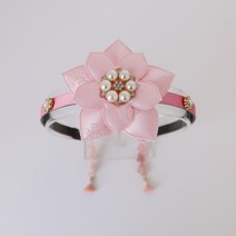 여아용 귀걸이 한복 머리띠