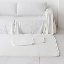 라뽐므 더블소프트 3D 에어매쉬 쿨매트 + 방석 2p 세트, 화이트