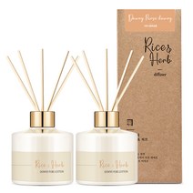 살림백서 라이스 앤 허브 디퓨저, 다우니퓨어코튼, 200ml, 2개