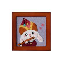 아트세상 양모펠트 명화 패러디 액자 만들기 DIY 패키지, 1세트, 피리부는 토끼