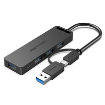 벤션 2in1 USB 3.1 Gen1 C타입 to USB 3.0 고속 멀티 허브, 혼합색상