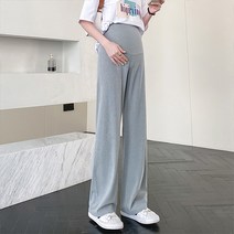 슬림 골지 찰랑 하이 임산부 트레이닝 팬츠