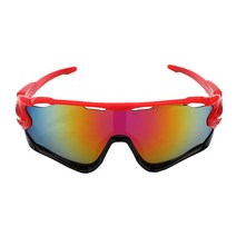 나야스타일 방풍 스포츠 바이크 고글, 레드블랙 프레임 + 레드 렌즈(9270-27-12)