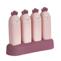 진호 과일모양 수제 아이스크림 몰드 당근 4구, 핑크