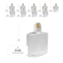 와이드납작 꿀병 페트 250ml + 원터치브릿지 옐로우캡 + 심플 아카시아 꿀 S 스티커 + 봉인 스티커 세트, 10세트