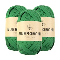 JSTrading 누에르고치 패브릭 얀 뜨개실 100g x 3p, 17 그린, 3개