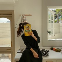데일리 후드 플레어 롱 원피스