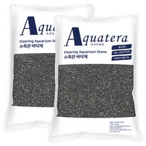 아쿠아테라 바이오샌드 3-4mm 3kg, 블랙, 2개