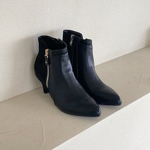 티렌 지퍼 앵클 부츠 6cm [블랙-250]