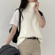 슈가펀 여성용 미런 터틀넥 울 베스트