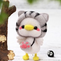 아트조이 DIY 양모펠트 키트, 1세트, 고양이 오리