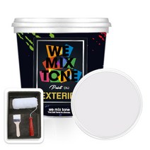 WEMIXTONE 외부용 EXTERIOR 페인트 3L + 붓 + 로울러 + 트레이 세트, WMT0241P01(페인트)