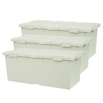 라이피스트 이지오프 대용량 리빙박스 80L, 3개, 아이보리