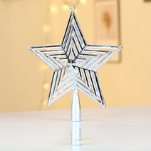 정월나나 트리 상단 꼭대기 오너먼트 장식 별, 실버