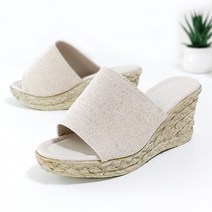 여성용 마레 린넨 웨지 슬리퍼