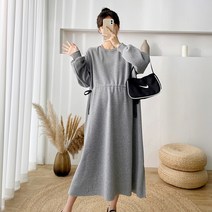 더블유비비 겨울 빅 롱 임부복 원피스 DII213