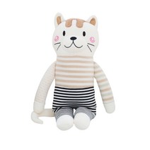 자연생각의류 야옹이 애착인형, 블랙 + 브라운