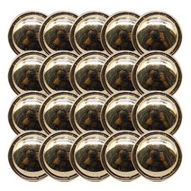 사출 금속 보석 단추 테콩 21mm, 골드, 20개