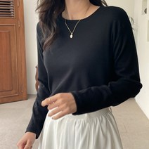 슈가펀 여성용 르카 베이직 무지 티셔츠