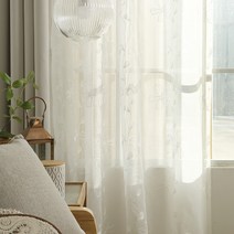 아임리빙 설렘 쉬폰 자수 커튼 2p