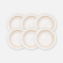 쓰임 레트로 라인 찬기 소, 샌드베이지, 6개