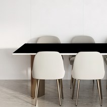 어나더 양면 가죽 방수 사각 식탁보, 80 x 140 cm, 블랙 + 다크