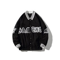 AOULS 아울스 남성용 심플 자수 포인트 루즈핏 스포츠 베이스볼 자켓 #JK808