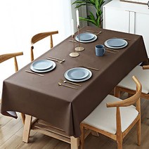 마켓A 모던 PVC 테이블매트, 브라운, 120 x 120 cm