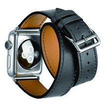 마니연구소 애플워치 더블투어 가죽 스트랩 42~44 mm, 누아르스위프트 프린트