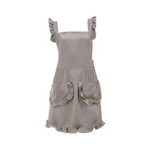 방수 레이스 원피스 앞치마, 베이지, 1개