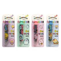 핑크풋3000 쪼꼬미친구들 색연필 4종 세트, 1세트, 8색