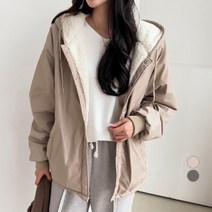 세컨그라운드 여성용 털 후드 점퍼