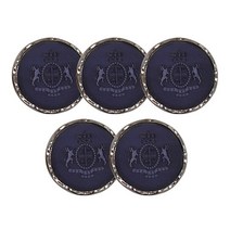 금속 고급 포인트 정장 단추 톱니결합 15mm, 네이비니켈, 5개