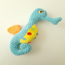 강아지 꾸러기 탐험대 바스락 삑삑이 로프 장난감 27cm, 1개, 해마 스카이블루