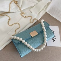 파라다이소 벨라스 진주 체인 페이크 레더 미니 크로스백