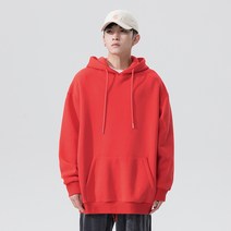 스타빈 무지컬러 루즈핏 후드티