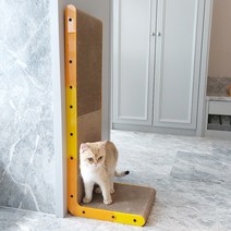 가또나인 아크릴 월 플러스 고양이 리필형 스크래쳐, 옐로 + 오렌지, 1개