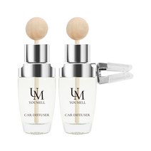 유멜 시그니처 차량용 디퓨저 20ml x 2p + 나무봉 2p + 벤트클립 2p 세트, 1세트, 아카시아모링가