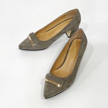 여성용 아리앤 조웰 스웨이드 통굽 펌프스