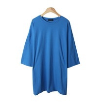 티탁 여성용 빅사이즈 무지 7부 롱티