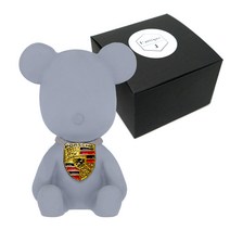 라띠크제이 엠블럼 베어 차량용 방향제 포르쉐 그레이 + 리필 클린코튼 5ml, 1세트