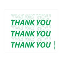 쨍한 사각 땡큐 스티커, 그린, 100개