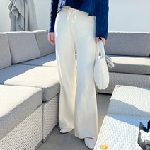 여성용 부츠컷 밴딩 니트 팬츠 79778