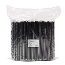 대성산업 일자 검정 스트로우 7 x 250 mm, 500개입, 1개